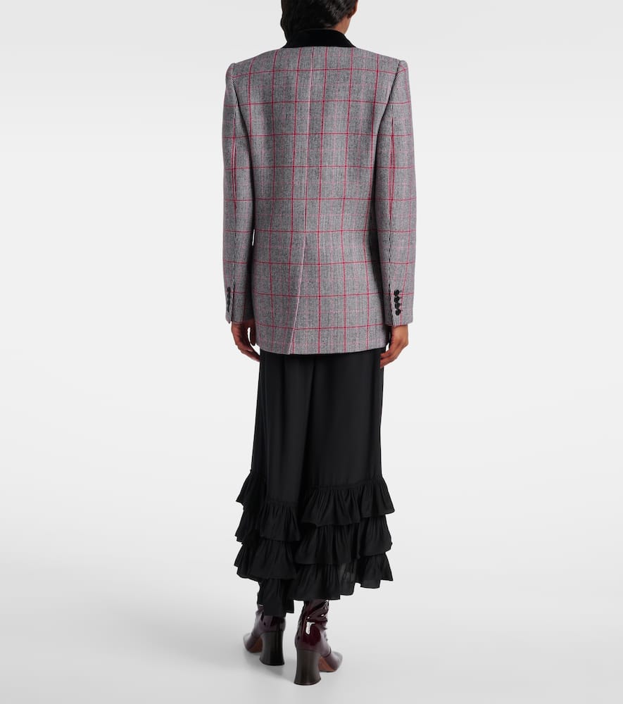 Chloé Checked double-breasted wool jacket