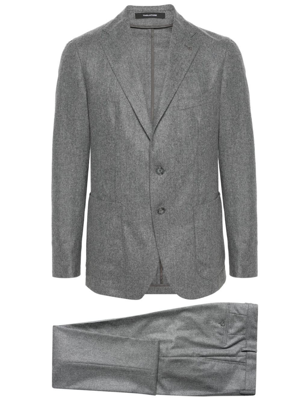 Single-breasted wool suit - Grey