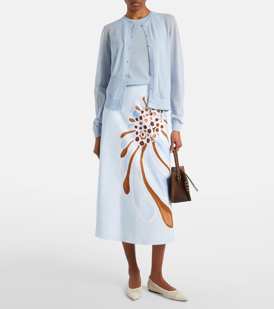 Summer semi-sheer cotton-blend cardigan