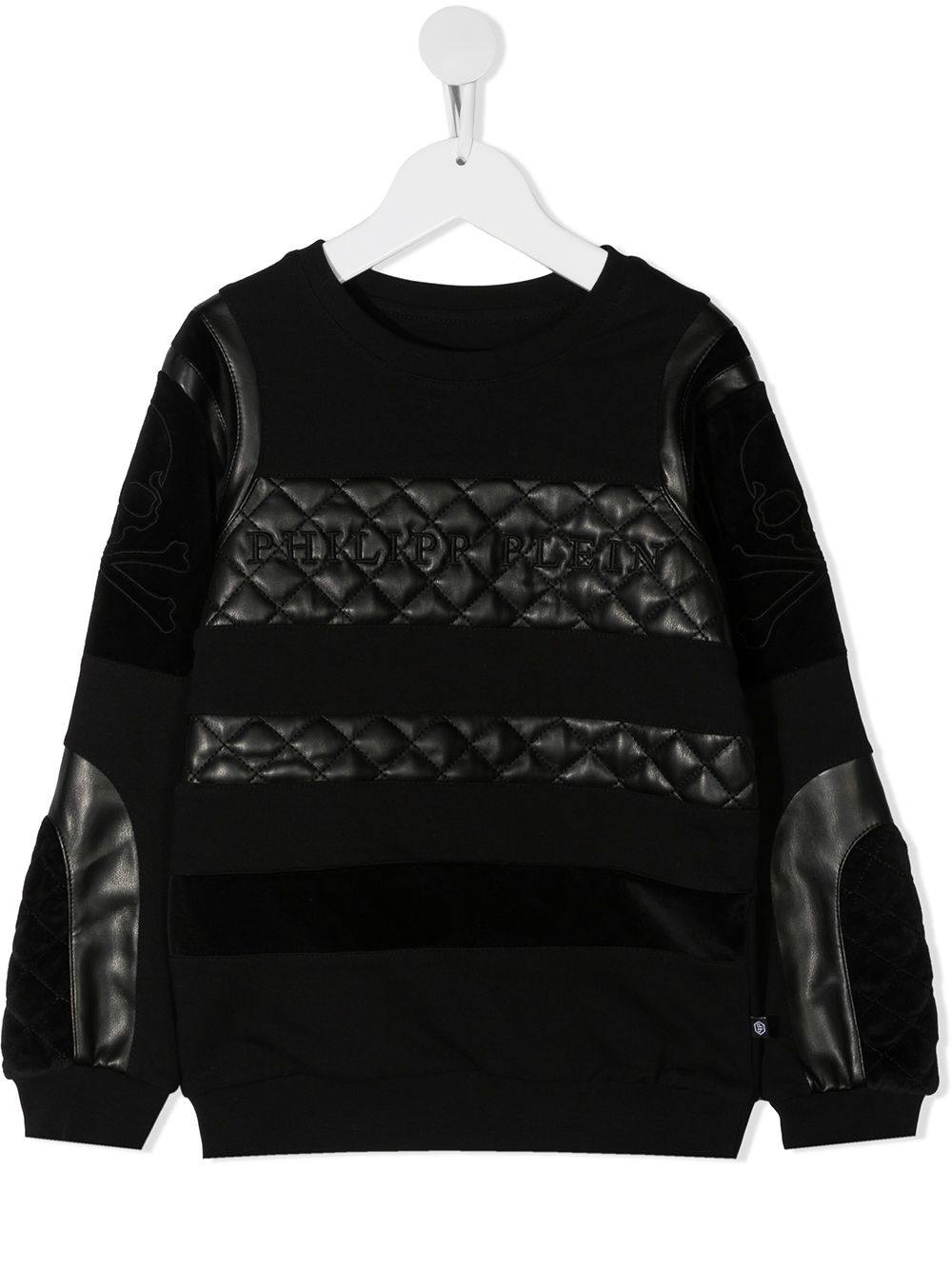 Quilted finish sweatshirt - Black