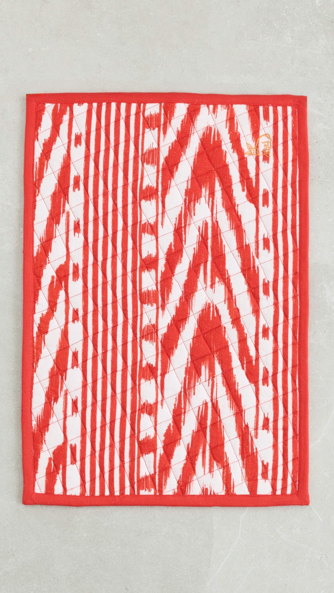 Placemat Set of 4 Red Ikat One Size