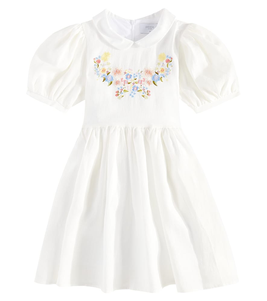 Embroidered linen dress