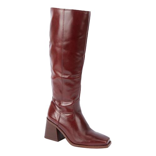 Sangeti Tall Leather Boot - Dark Mahogany