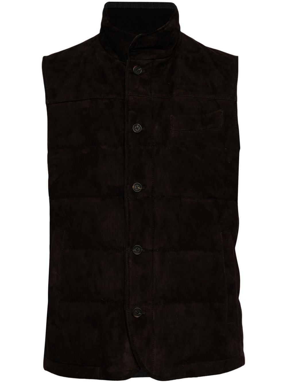 Corduroy suede down jacket - Brown