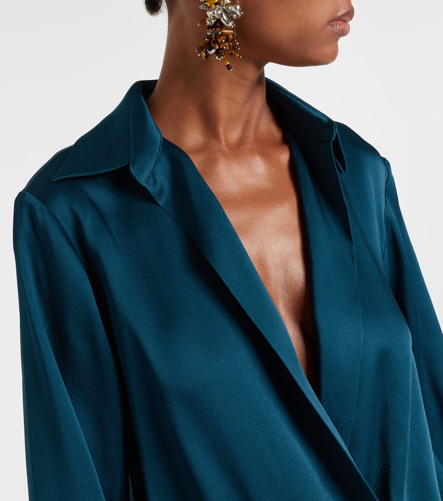 Satin wrap top