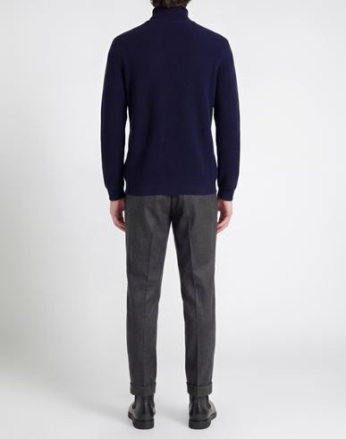 Man Turtleneck Navy Size M Cotton, Acrylic