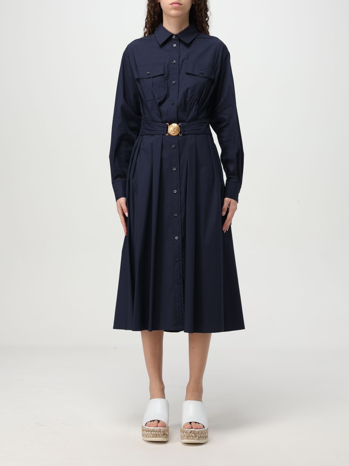 Shirt midi dress - Blue
