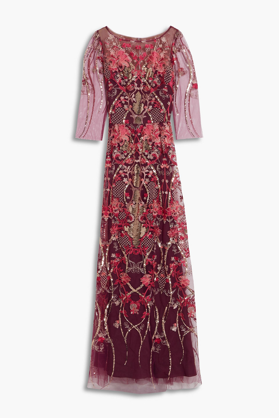 Marchesa Notte - Embellished tulle gown - Purple - US 0