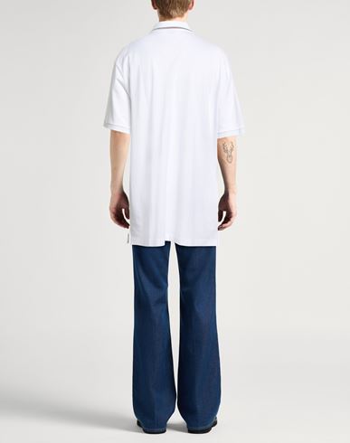 Man Polo shirt White Size L Cotton