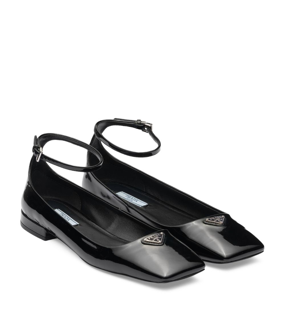 Patent Leather Triangle Flats