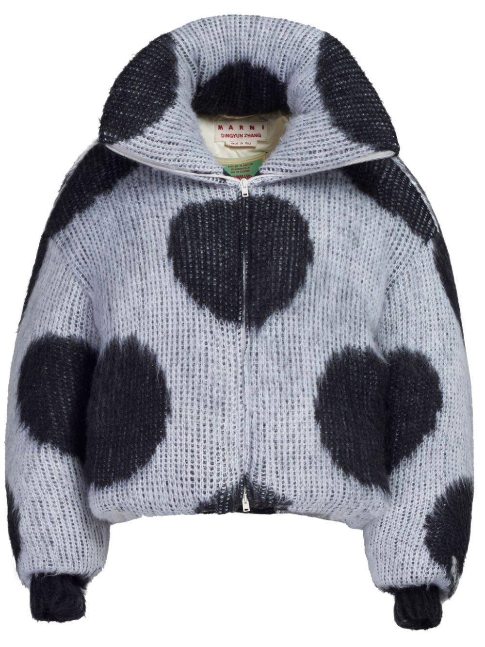 Polka dot-print puffer jacket - Multicolour