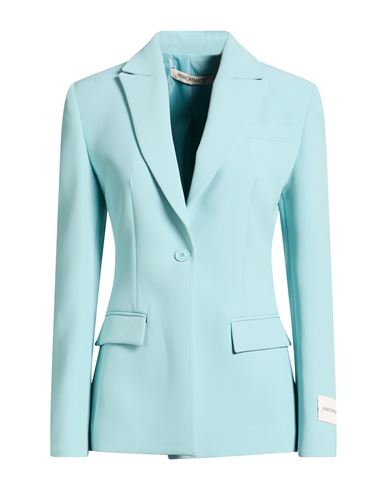 Woman Blazer Light green Size L Polyester, Elastane