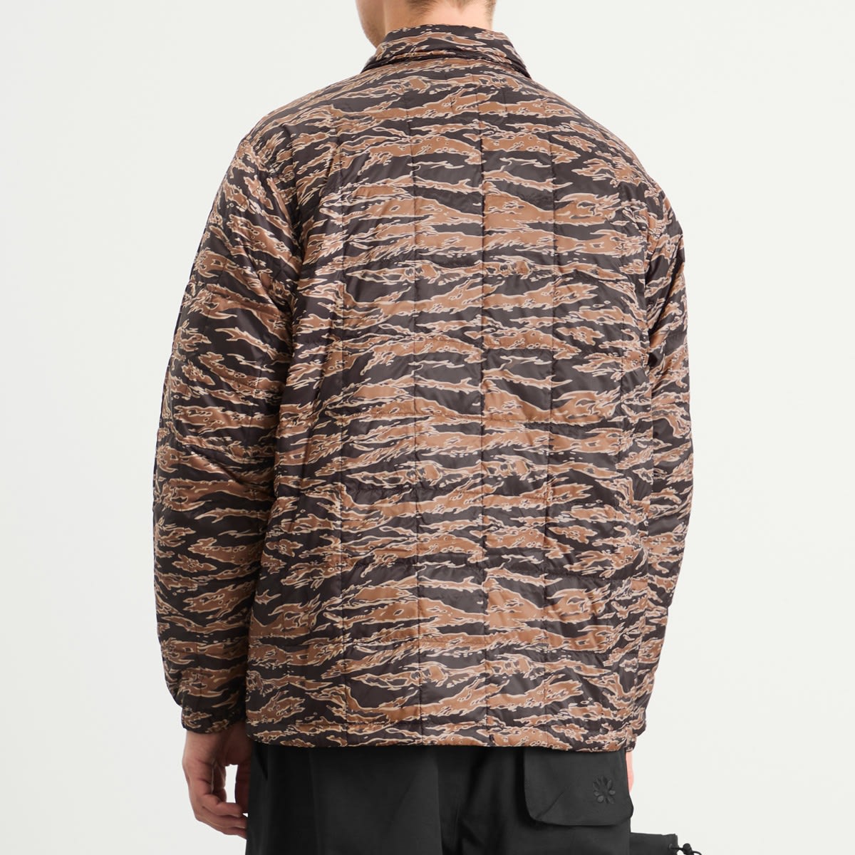 Men's Down Coach Jacket Black/Gold Tiger Camo
