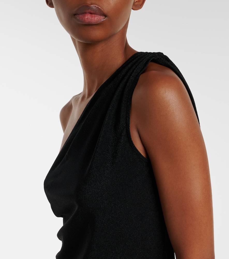 Ruched one-shoulder minidress