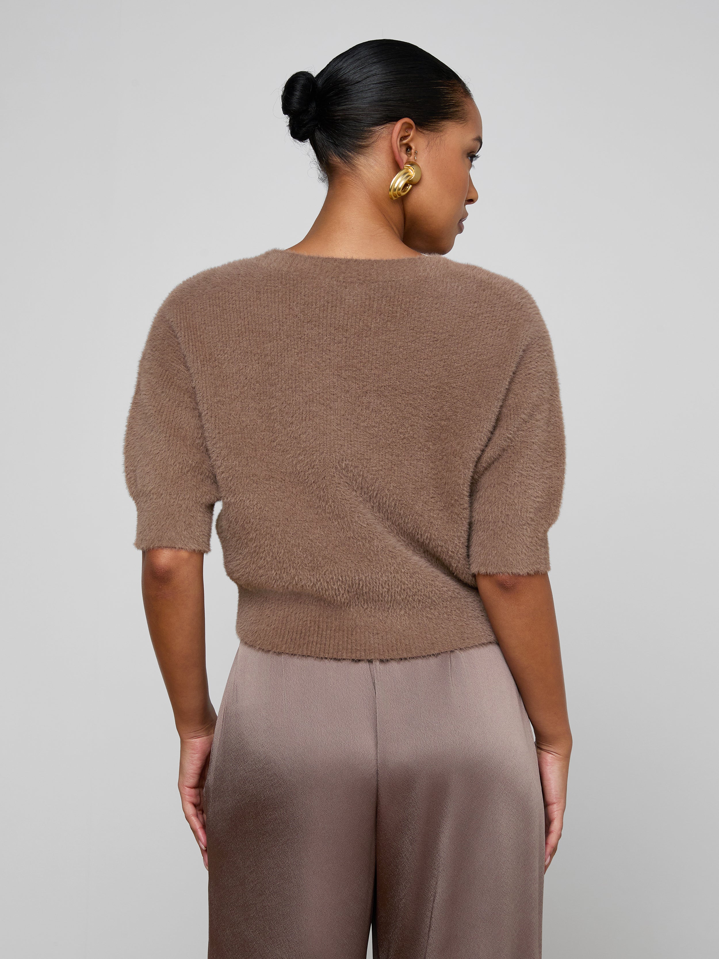 Guinevere Cropped Pullover In Cardamom