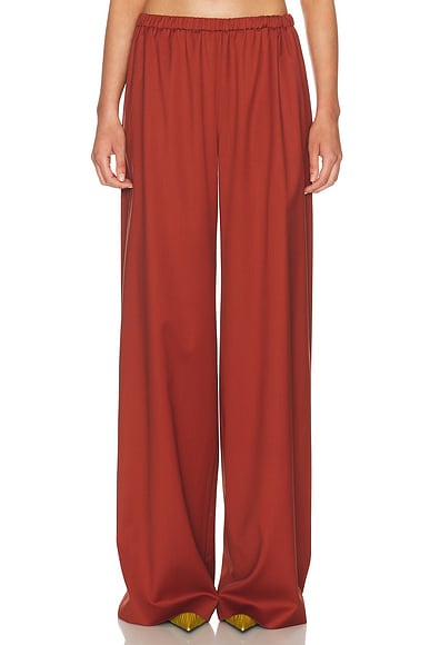 SEV Wide Leg Fluid Pant in Terracotta - Rust. M also in