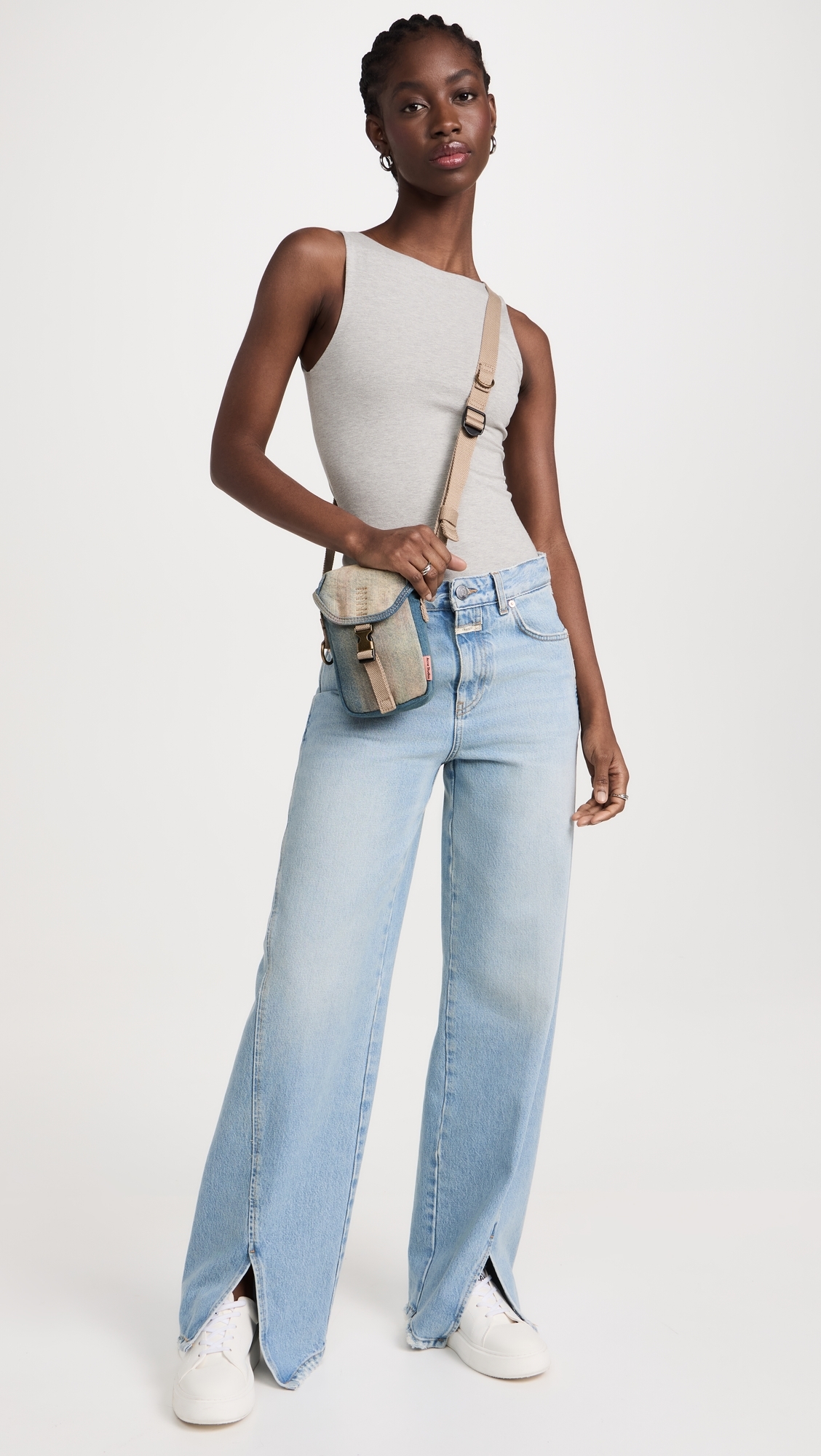 Ambitionist 여성 High Neck Tank Bodysuit Grey