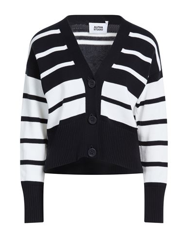 Woman Cardigan Midnight blue Size 10 Cotton