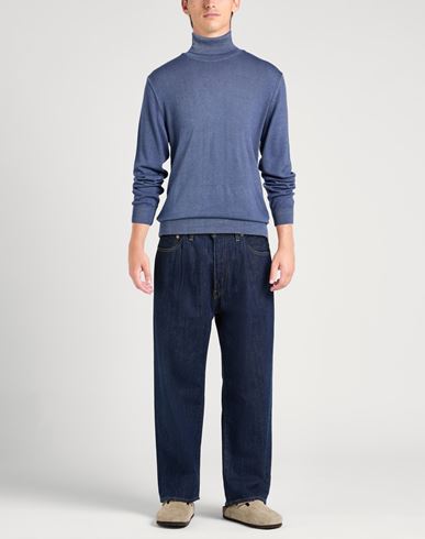 Man Turtleneck Slate blue Size XXL Wool