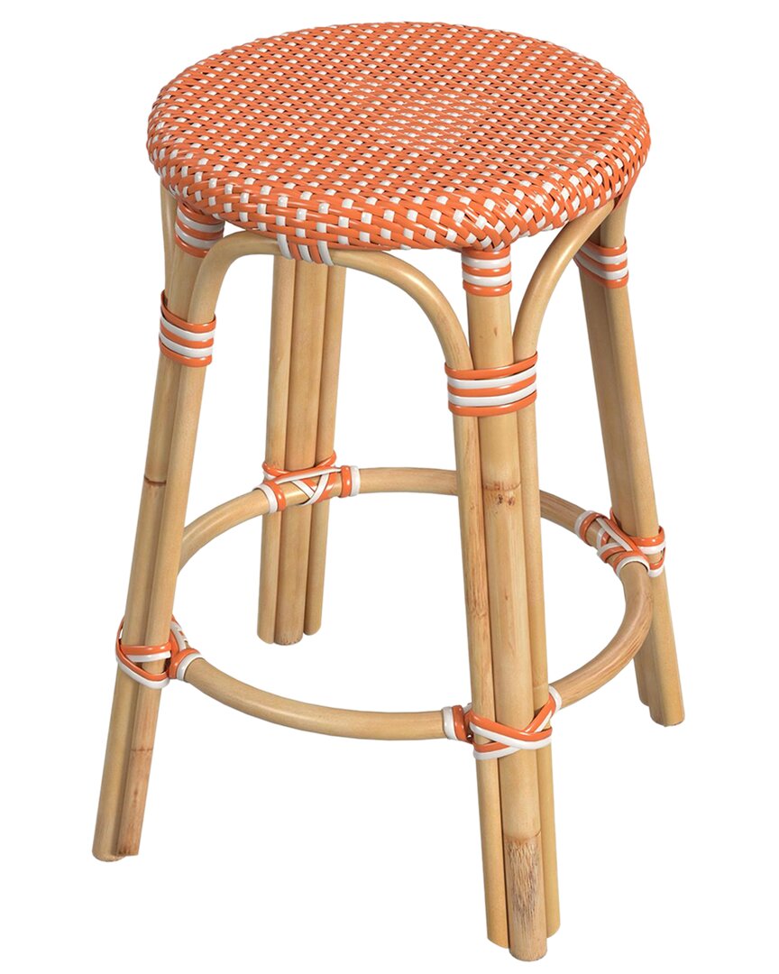 Butler Specialty Company Tobias Rattan Round 24in Counter Stool