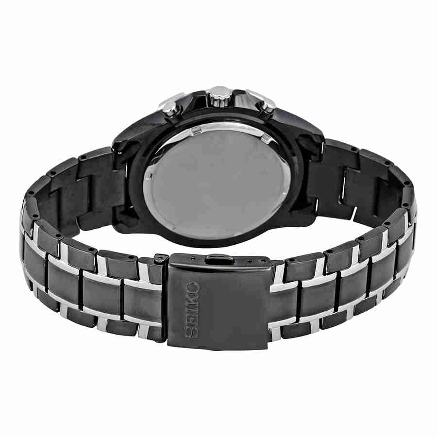 Solar Chronograph Black Dial Mens Watch SSC143