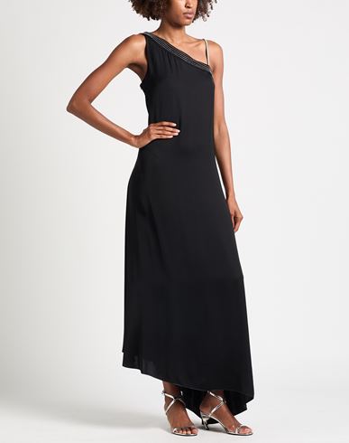 Woman Maxi dress Black Size 8 Viscose