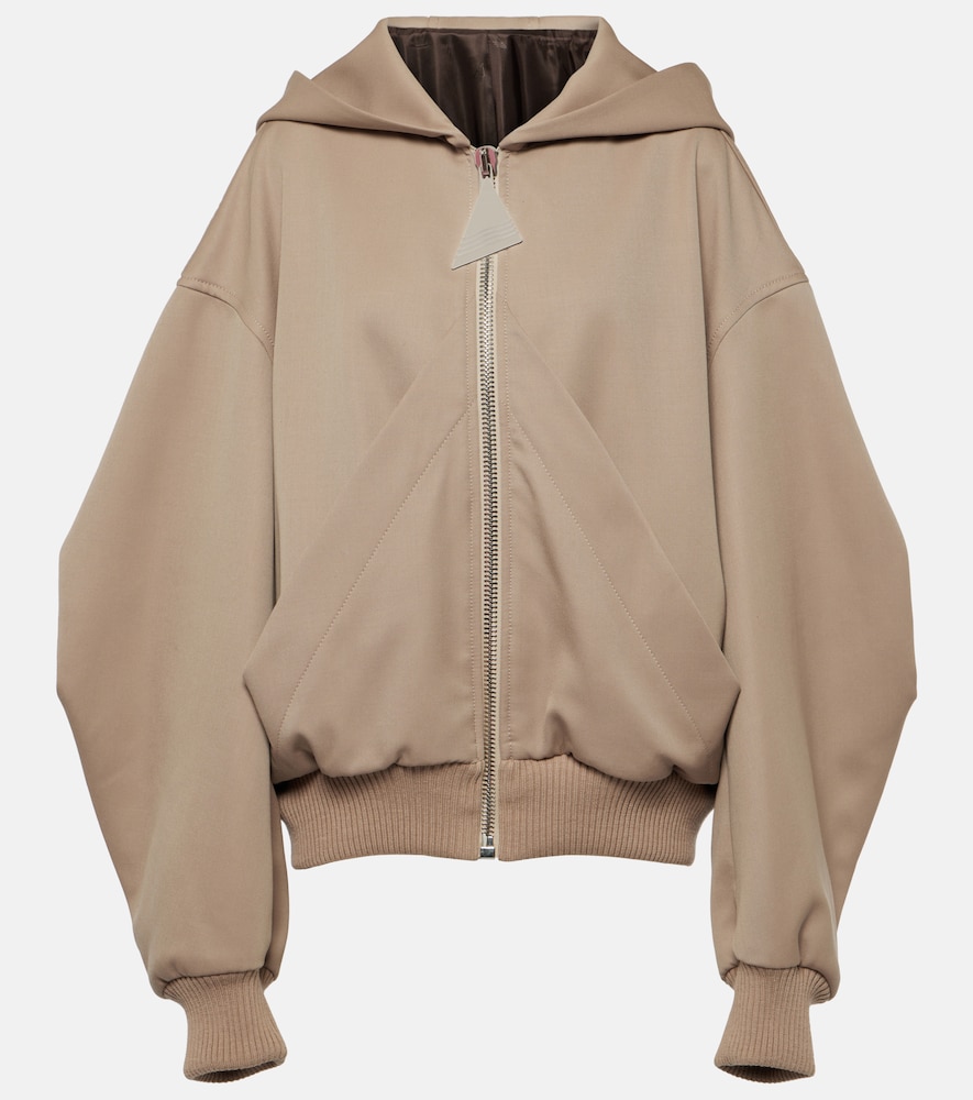 Bomber wool gabardine jacket
