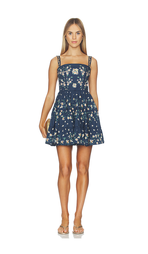 Agua by Agua Bendita Lima Mini Dress in Promesa - Navy. L also in M