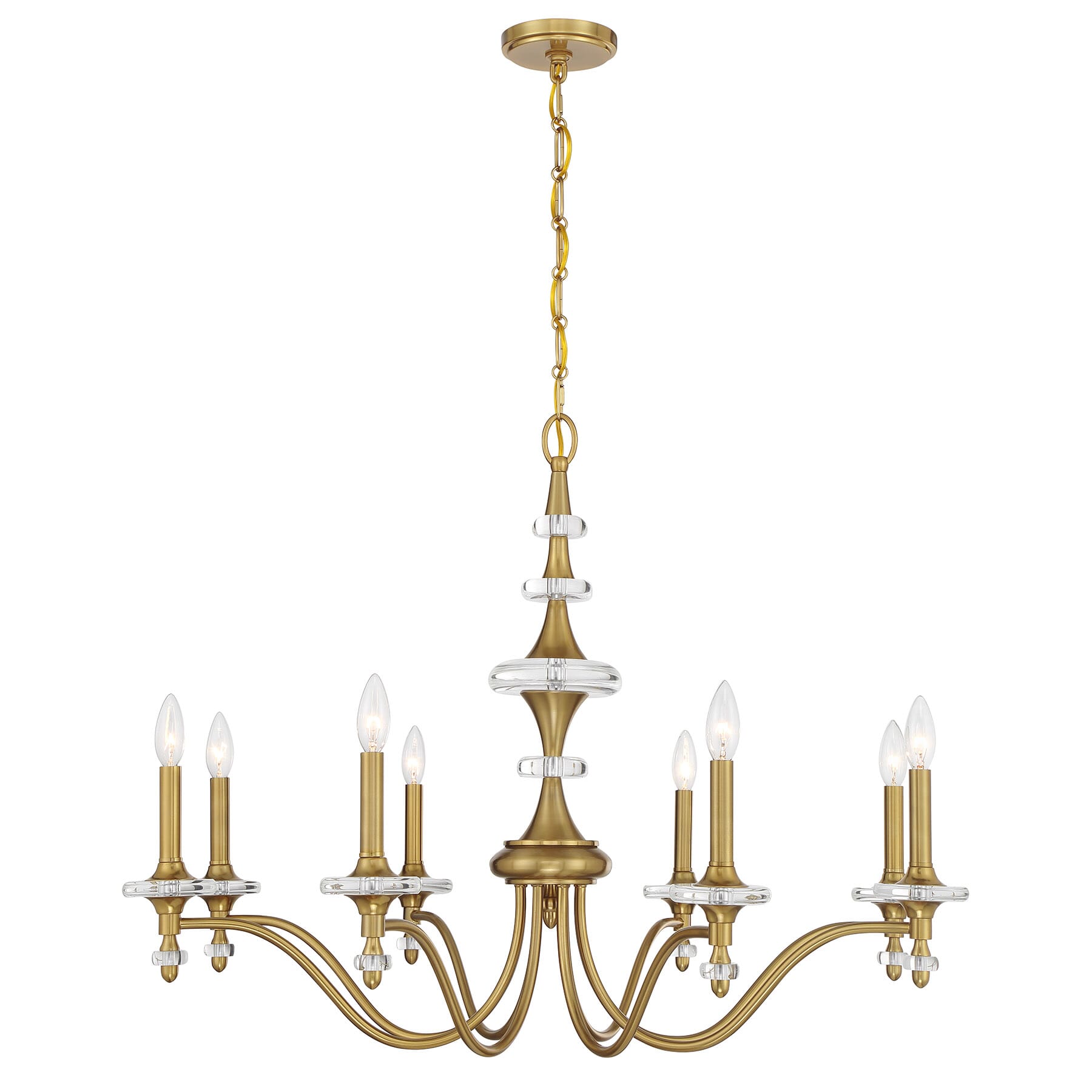 Champlain 8-Light Chandelier in Warm Bra