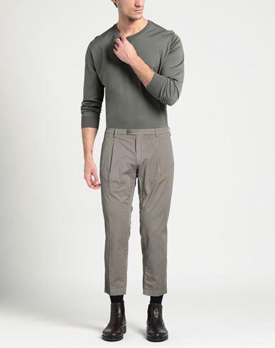 Man Pants Grey Size 35 Cotton, Elastane