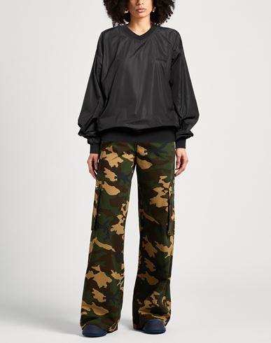 Woman Sweatshirt Black Size L Polyester, Elastane