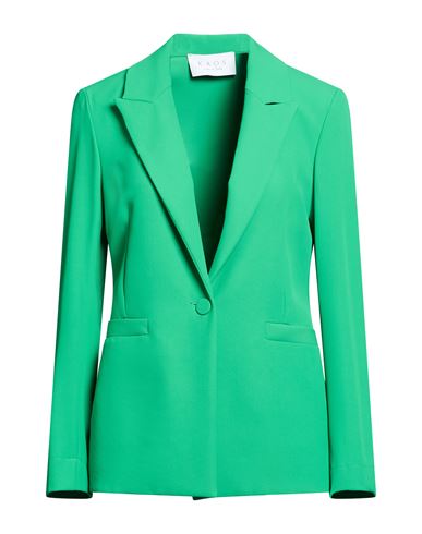 Woman Blazer Emerald green Size 10 Polyester, Elastane