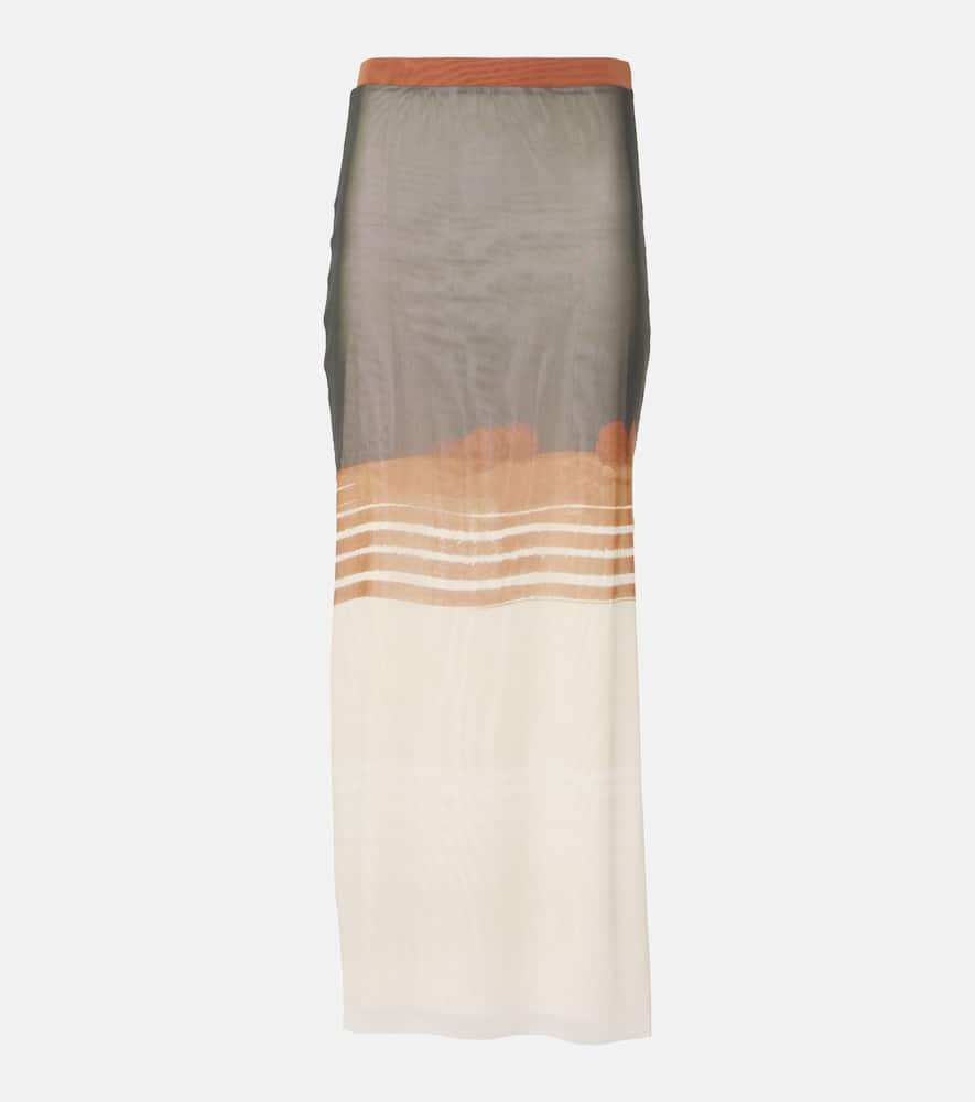 Breeze Bandeau striped maxi skirt