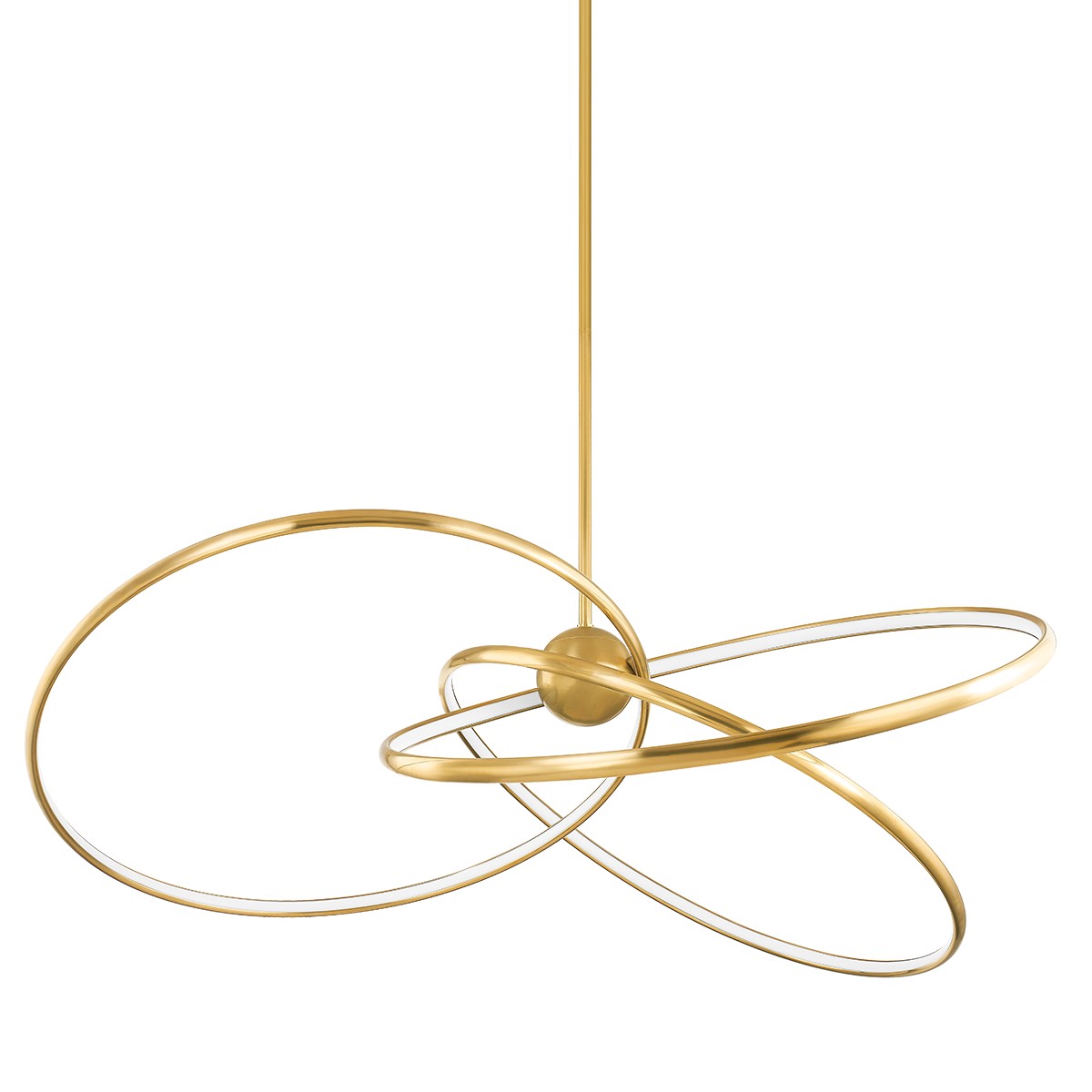 Vintage Brass LED Chandelier from the Alula Collection