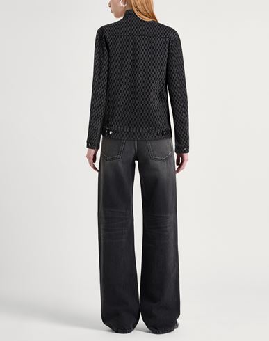Woman Denim outerwear Black Size 4 Cotton, Elastane