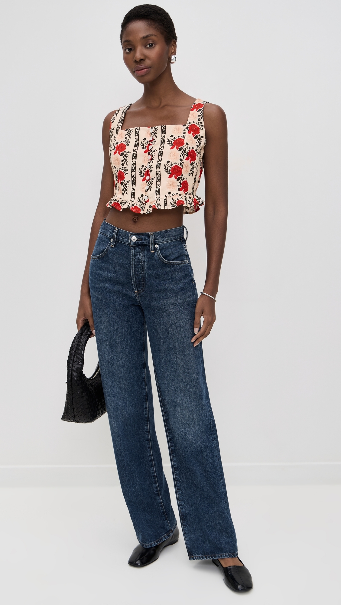 The Slilent Front Bustier Top Beige Laced In Bloom
