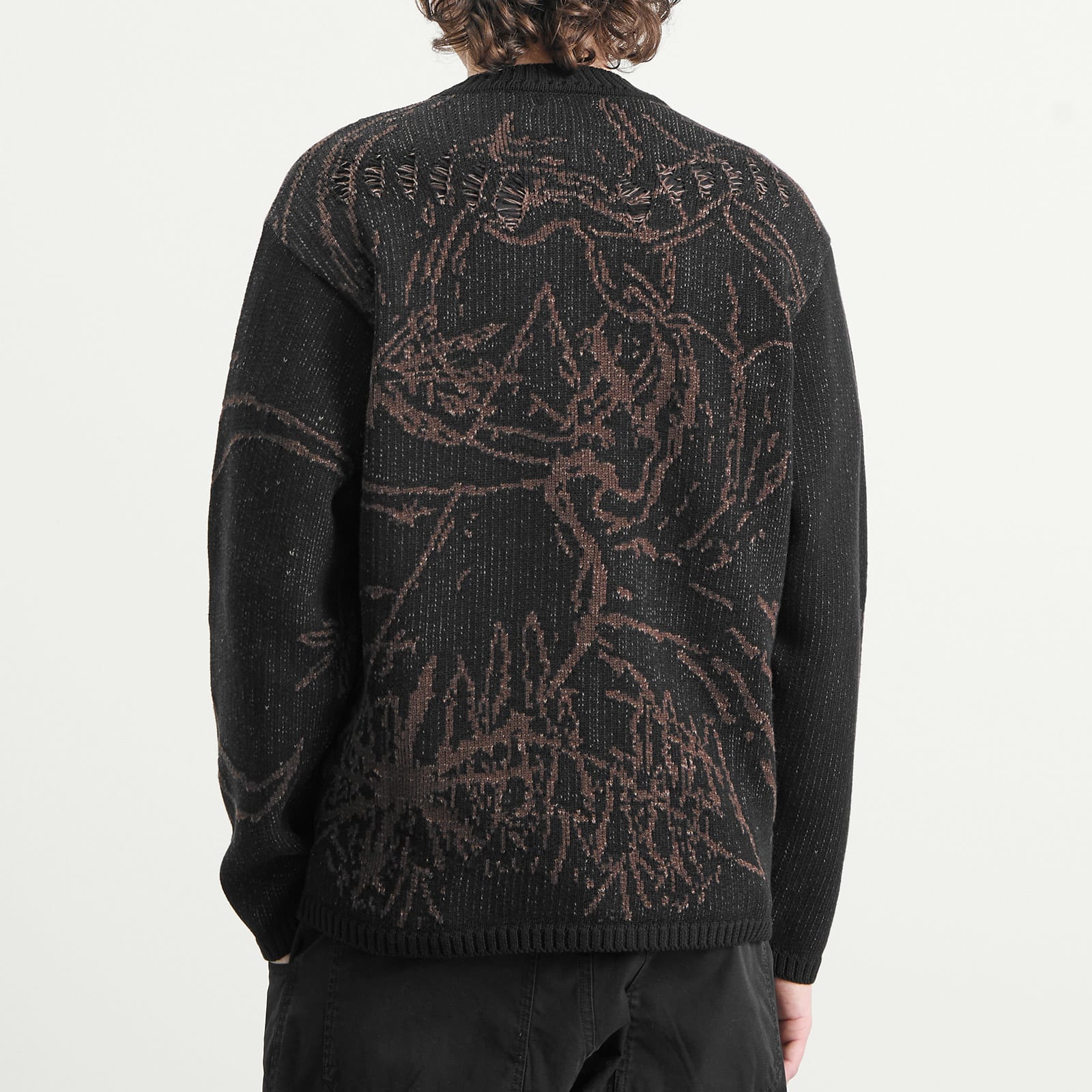 ROA Ryli Cotton Knit Crewneck Black Knitwears Male