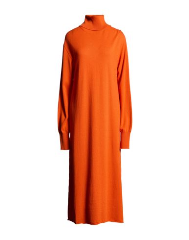 Woman Midi dress Orange Size 6 Cashmere