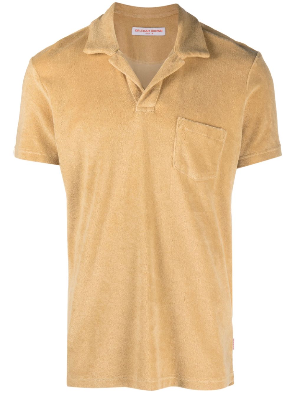 Terry-cloth cotton polo shirt - Neutrals