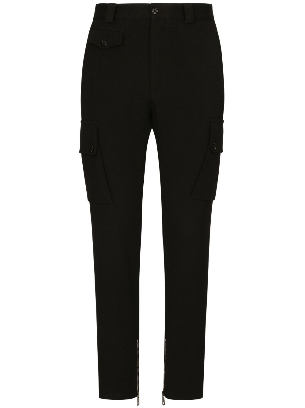 Logo-patch cargo trousers - Black