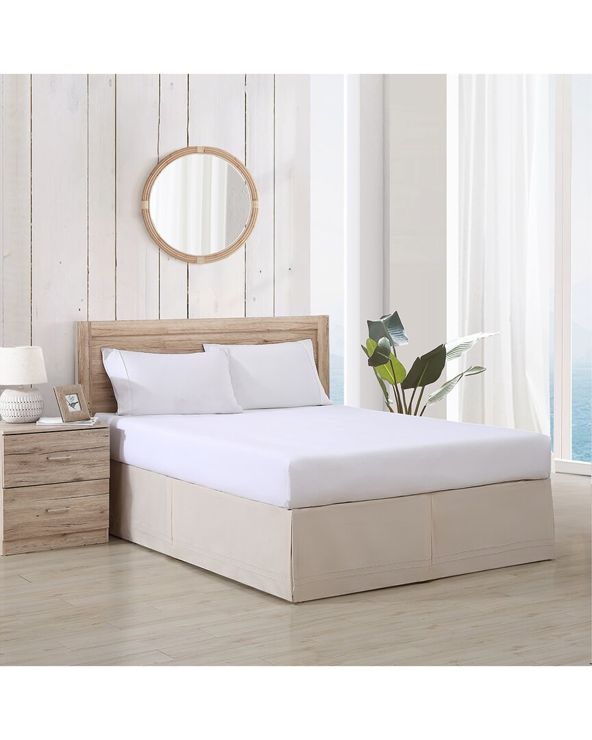 Solid 100% Cotton 210 Thread Count Sateen-Tailored Bedskirt