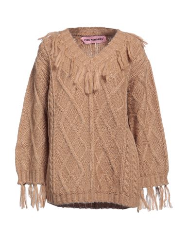 Pink Memories Woman Sweater Camel Size 6 Acrylic, Mohair wool, Polyamide, Wool