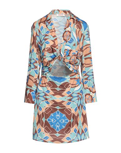 Woman Mini dress Deep teal Size M Polyester, Elastane