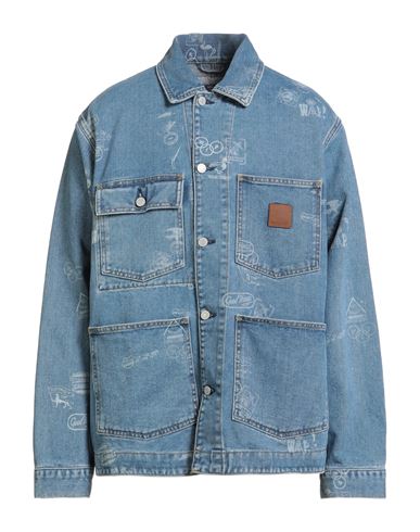 Man Denim outerwear Blue Size L Organic cotton