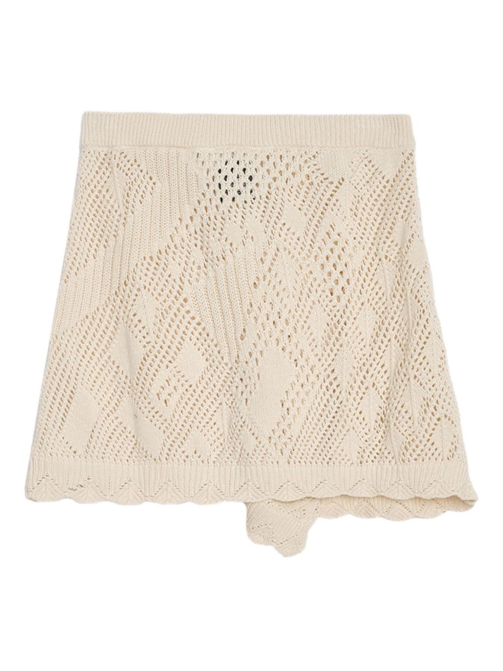Pointelle-knit skirt - Neutrals