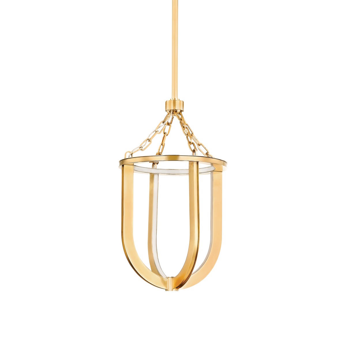 Aged Brass LED Lantern from the Tournu Collection