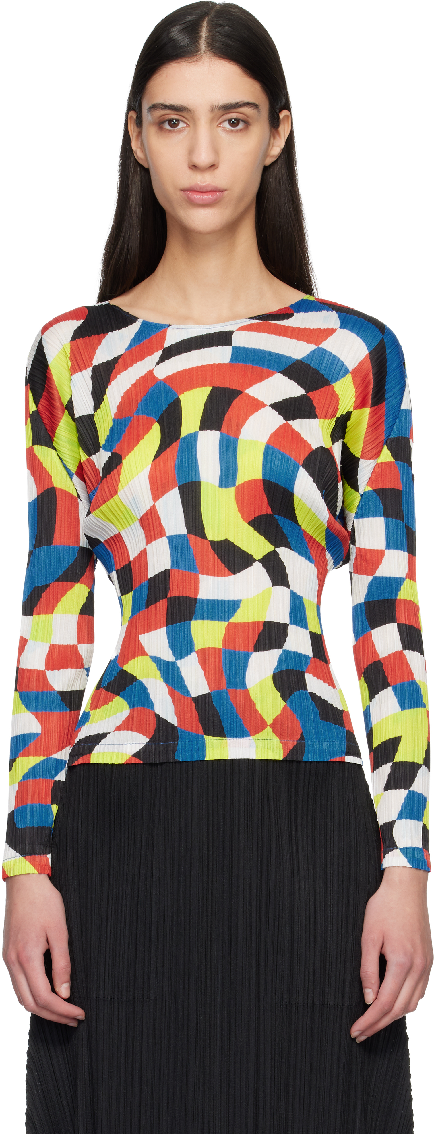 Multicolor Dancing Square Top