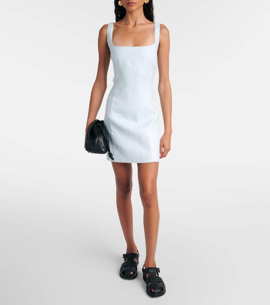 Iris Tie linen minidress