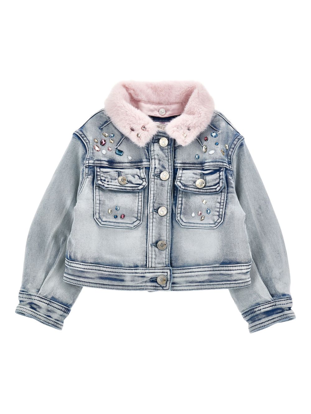 Jeweled denim jacket - Blue
