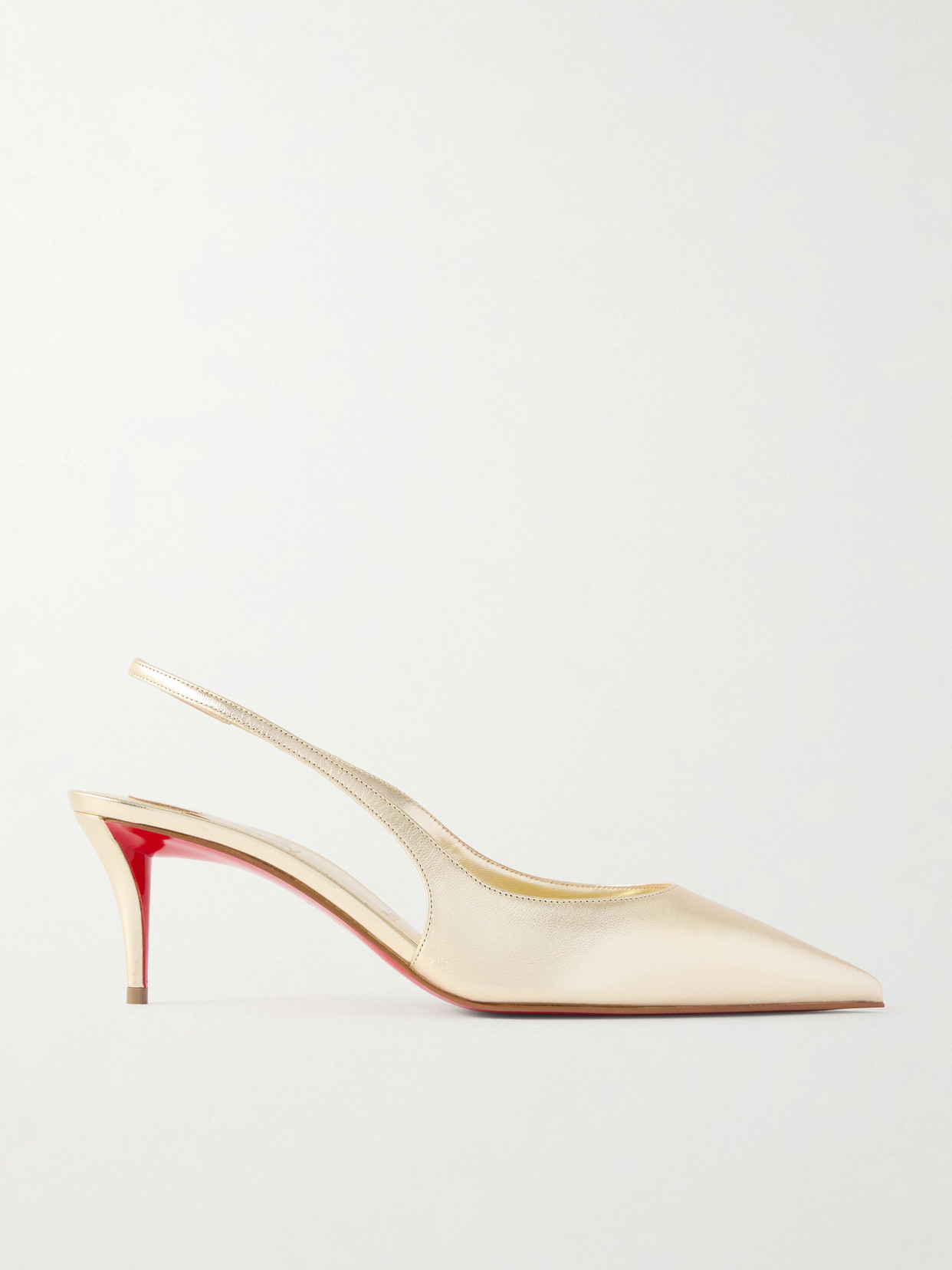 Miss Z Metallic Leather Slingback Pumps